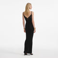 Black Viscose Knit Maxi Dress