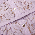 Lilac Lace Button Front Midi Dress