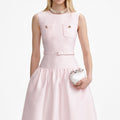Pink Taffeta Midi Dress