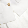 Cream Taffeta Chain Belt Maxi Dress