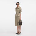 Beige Twill Playsuit