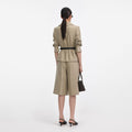 Beige Twill Playsuit