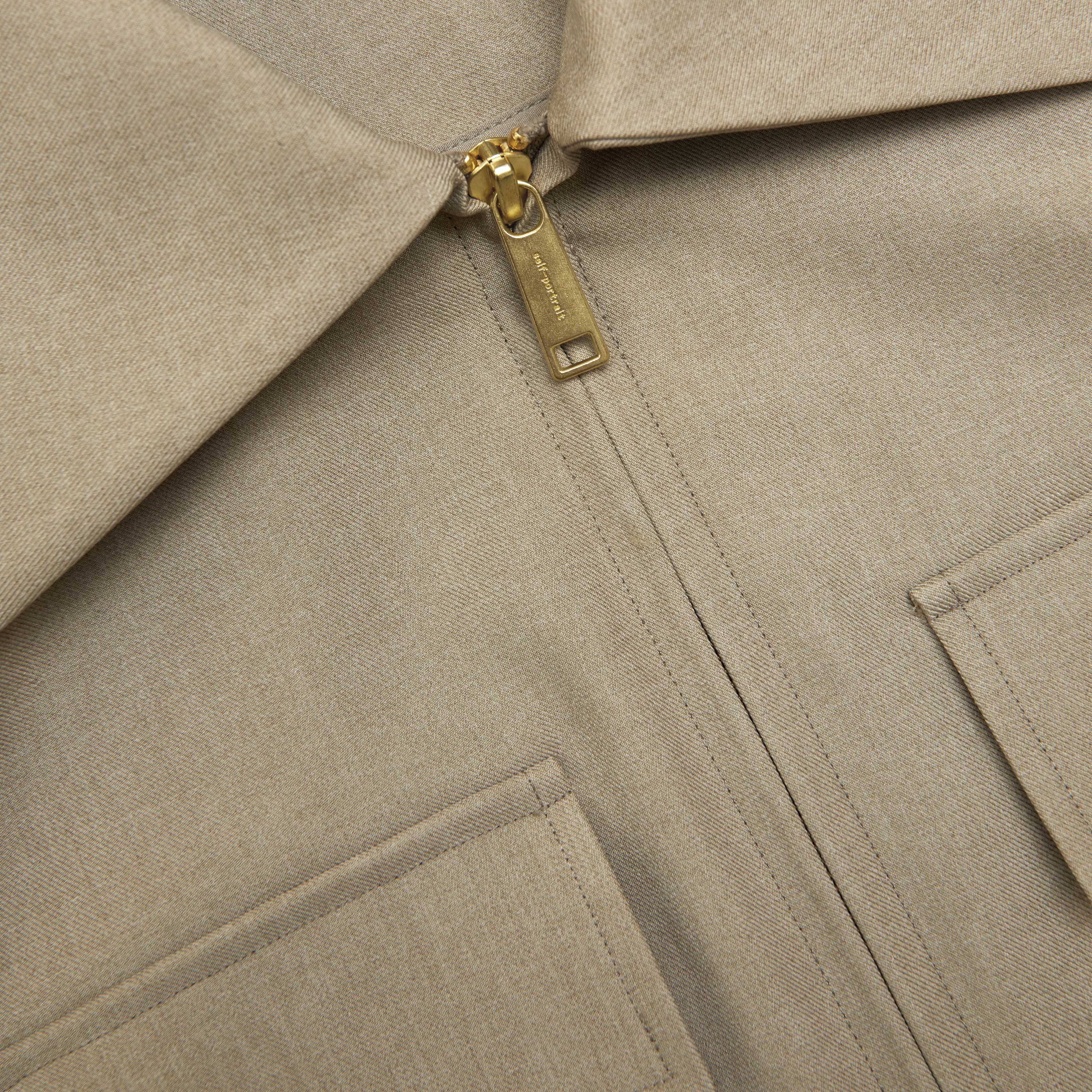 Beige Twill Playsuit