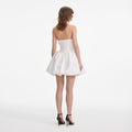 White Halter Neck Mini Dress