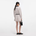 Cream Twill Contrast Collar Jacket