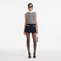 Navy Boucle Skort