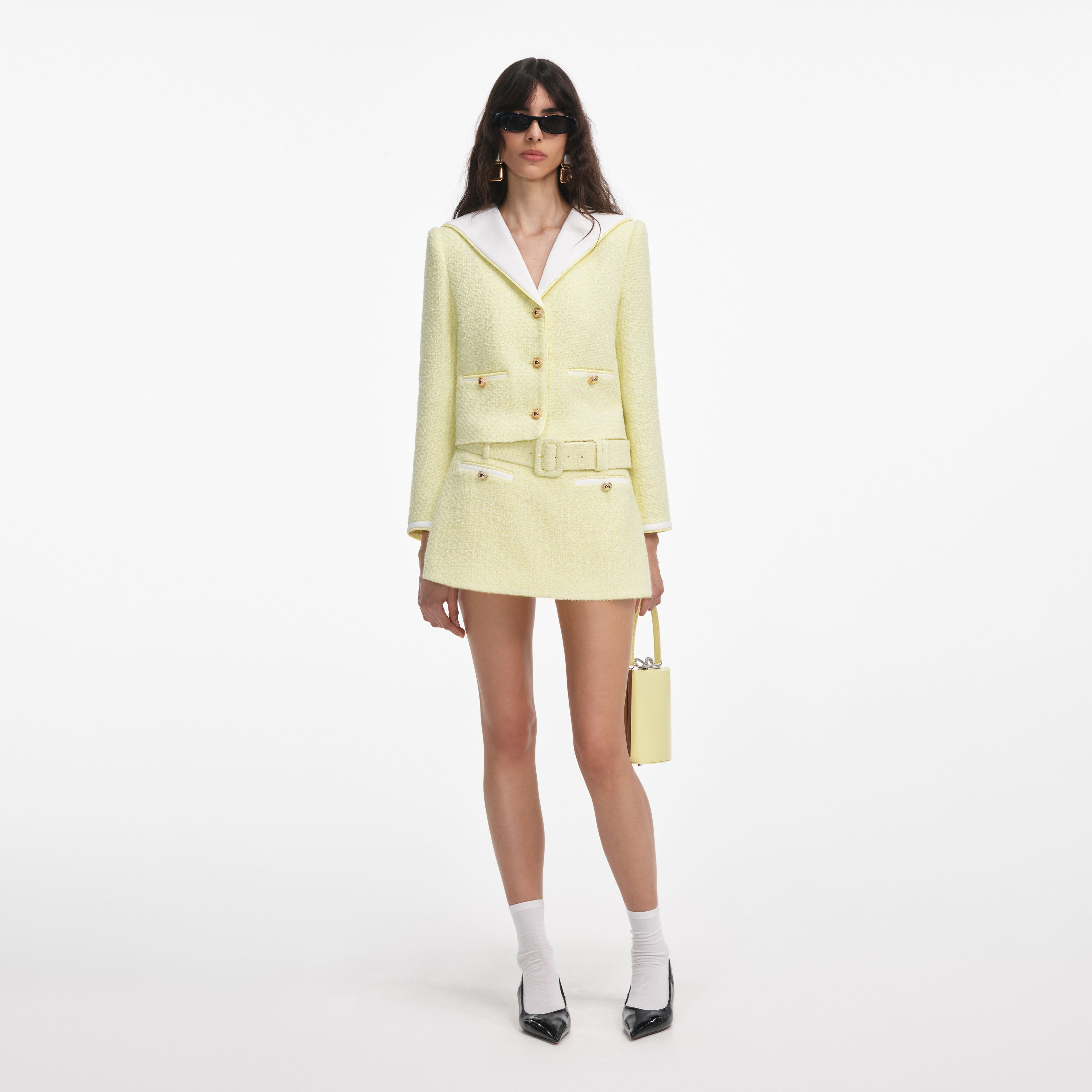 Yellow Boucle Skort