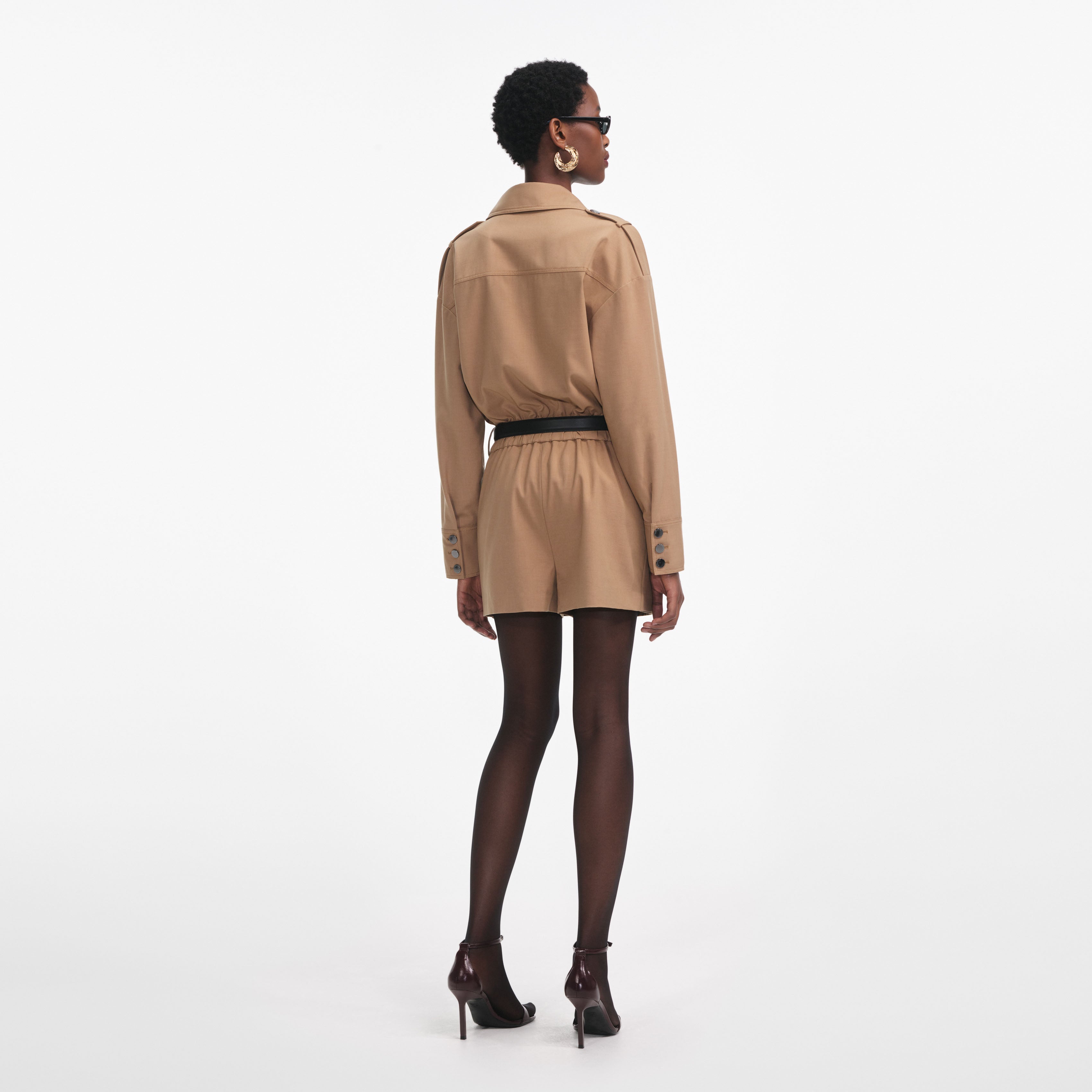 Tan Twill Playsuit
