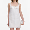 White Tulle Lace Mini Dress