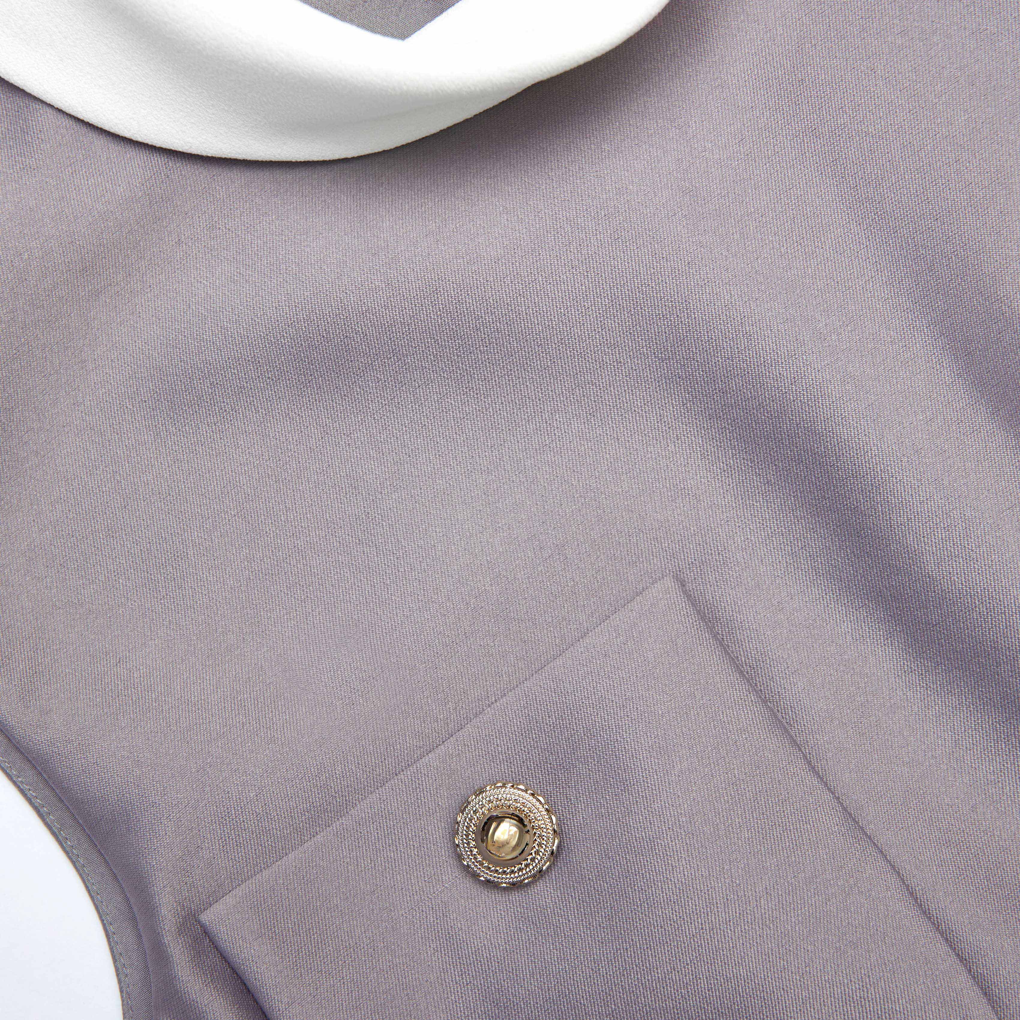 Grey Taffeta Top