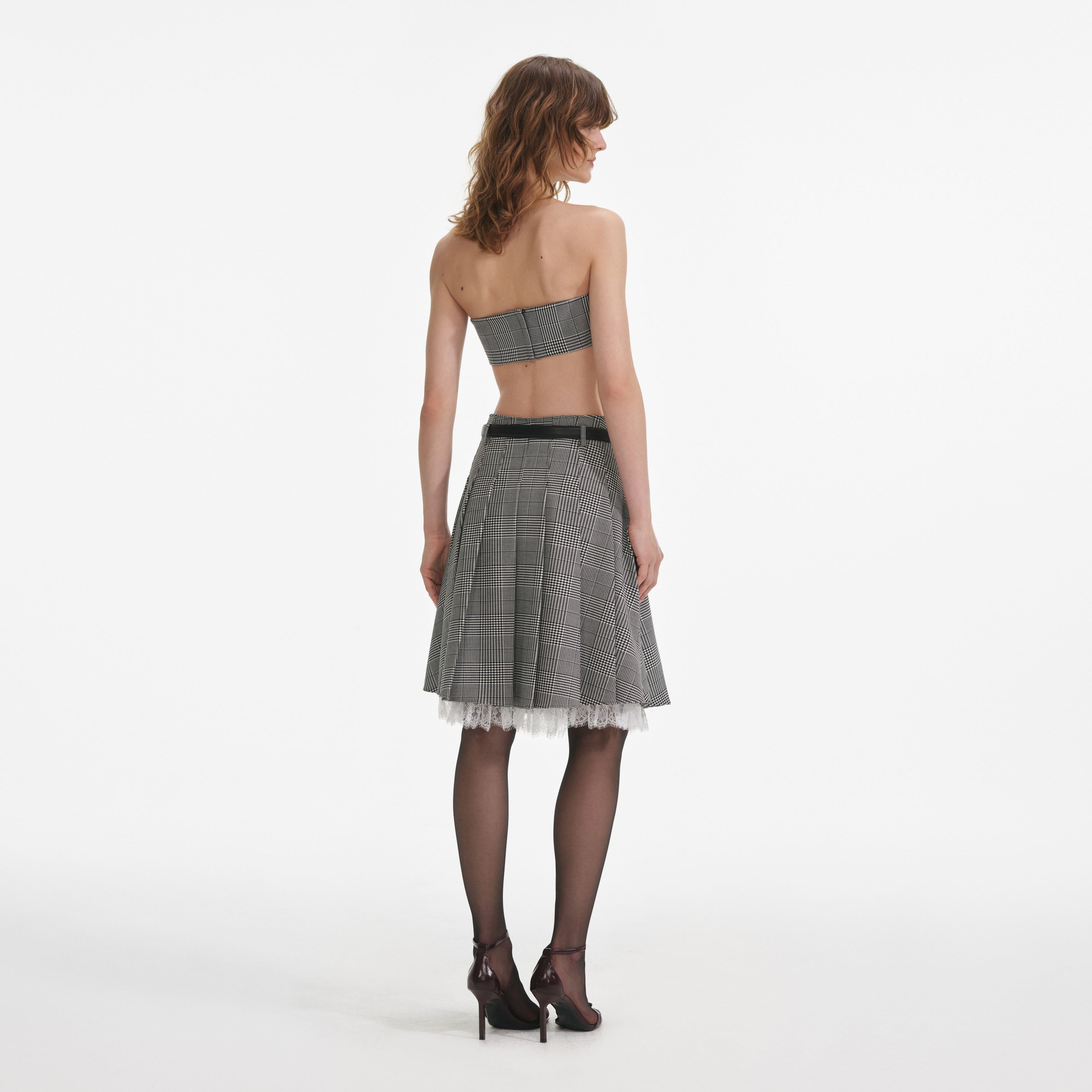 Prince Of Wales Check Bandeau Top