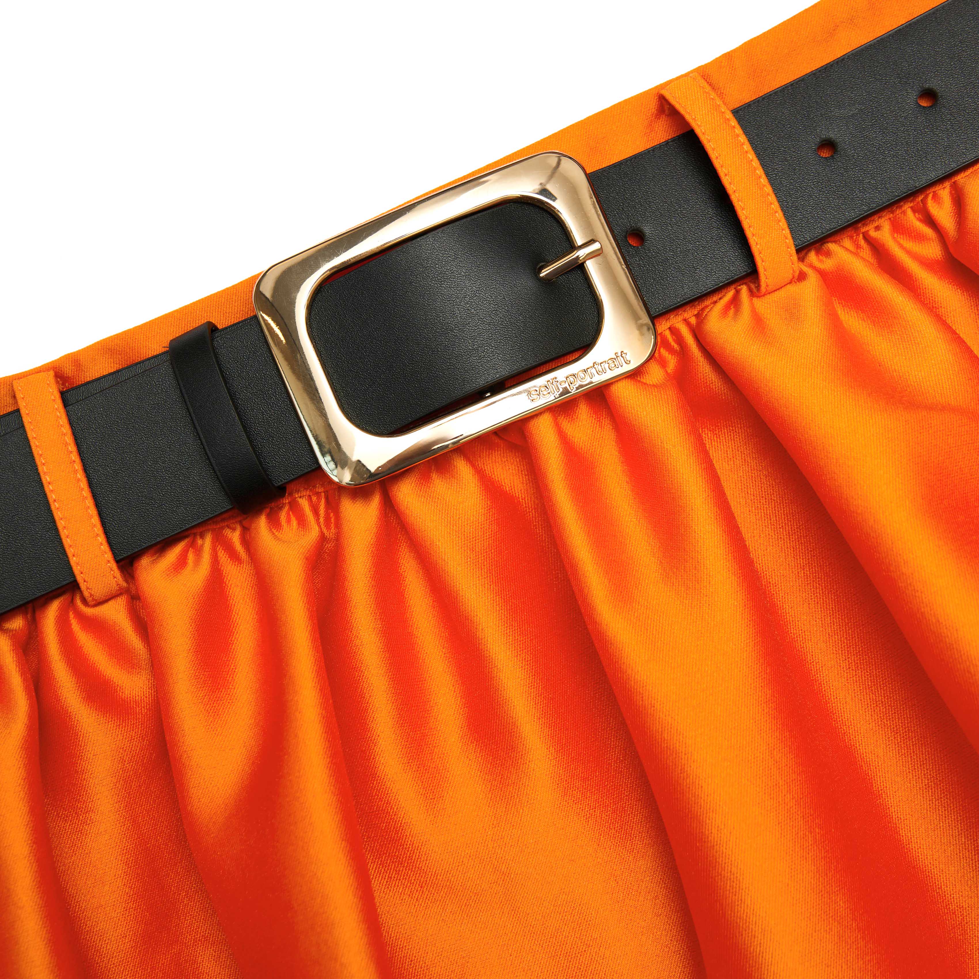 Orange Taffeta Skort