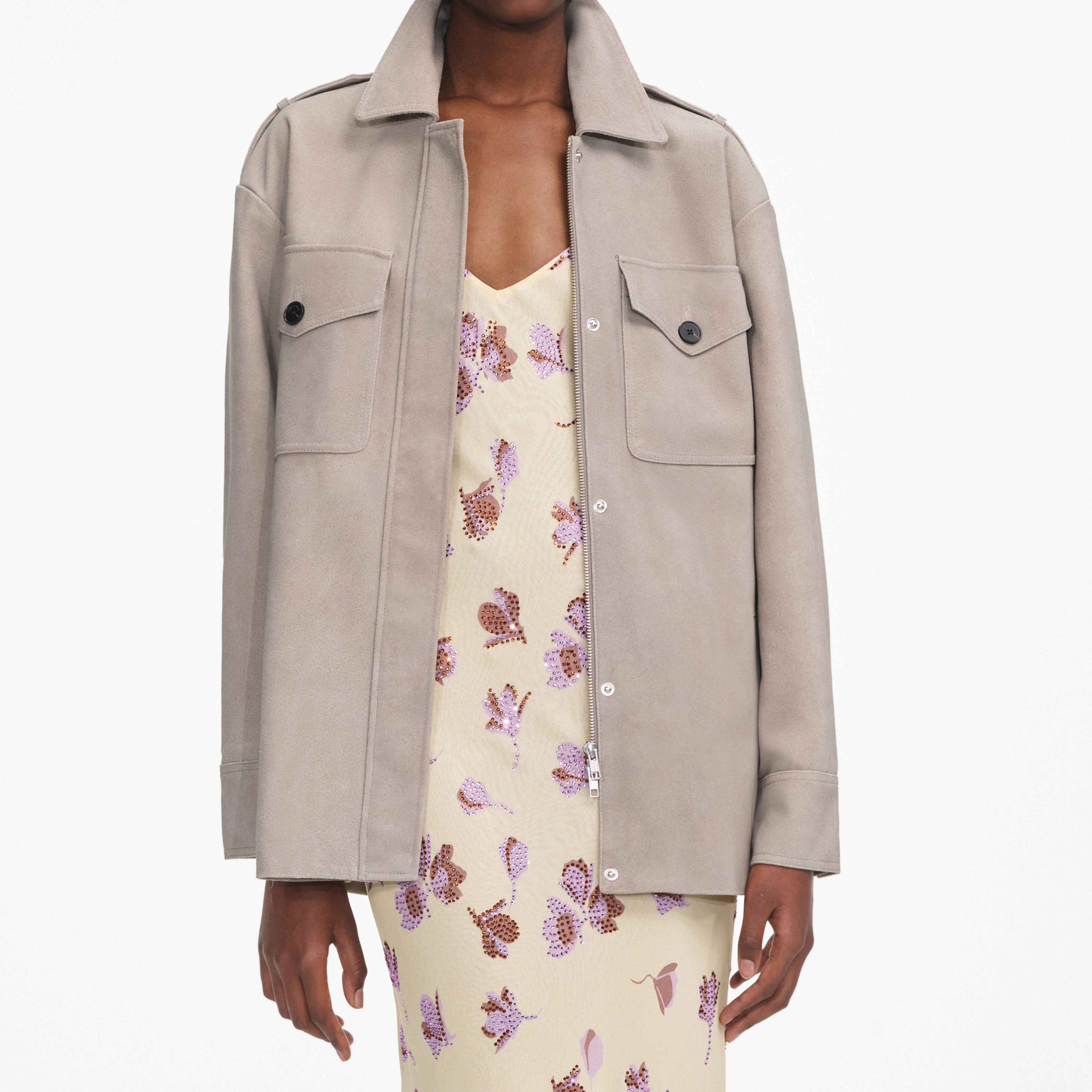 Grey Suede Jacket