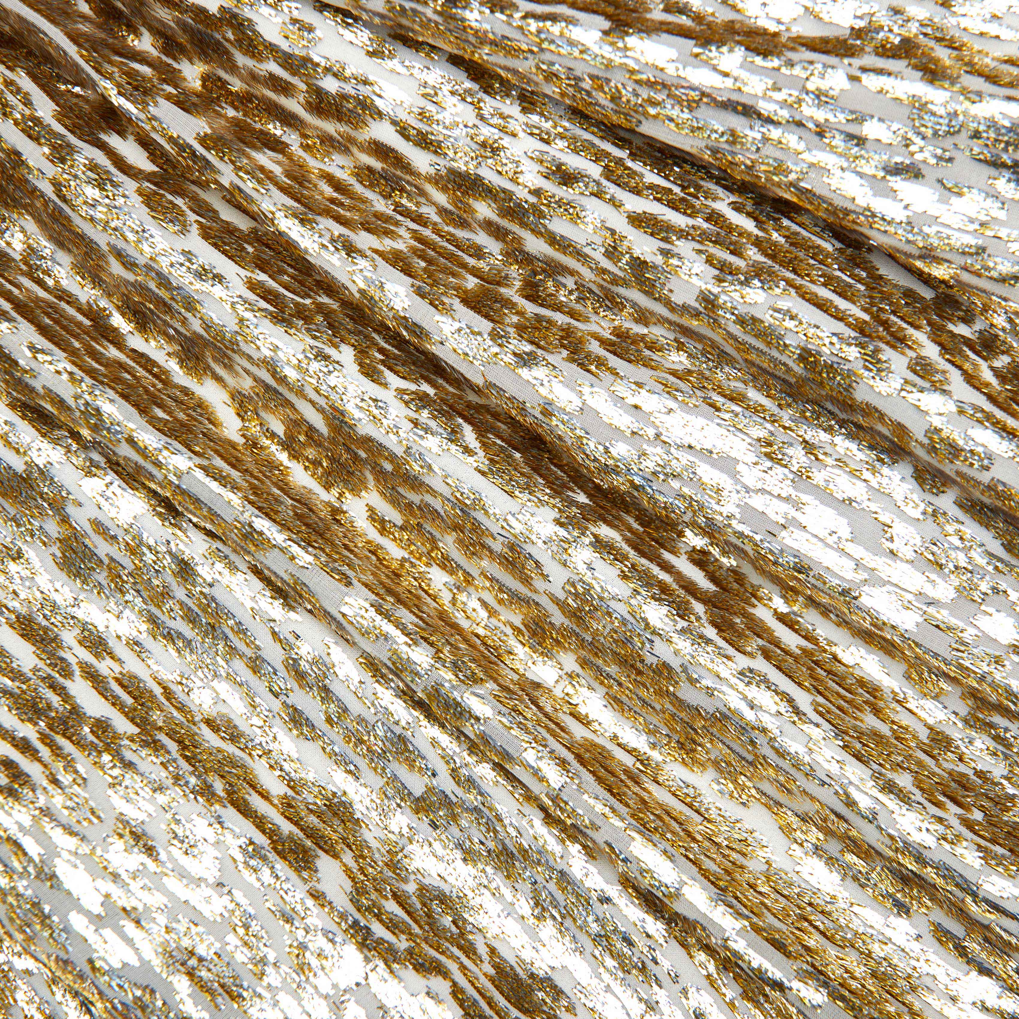 Gold Fil Coupe Mini Dress