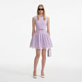 Lilac Lace Sleeveless Mini Dress