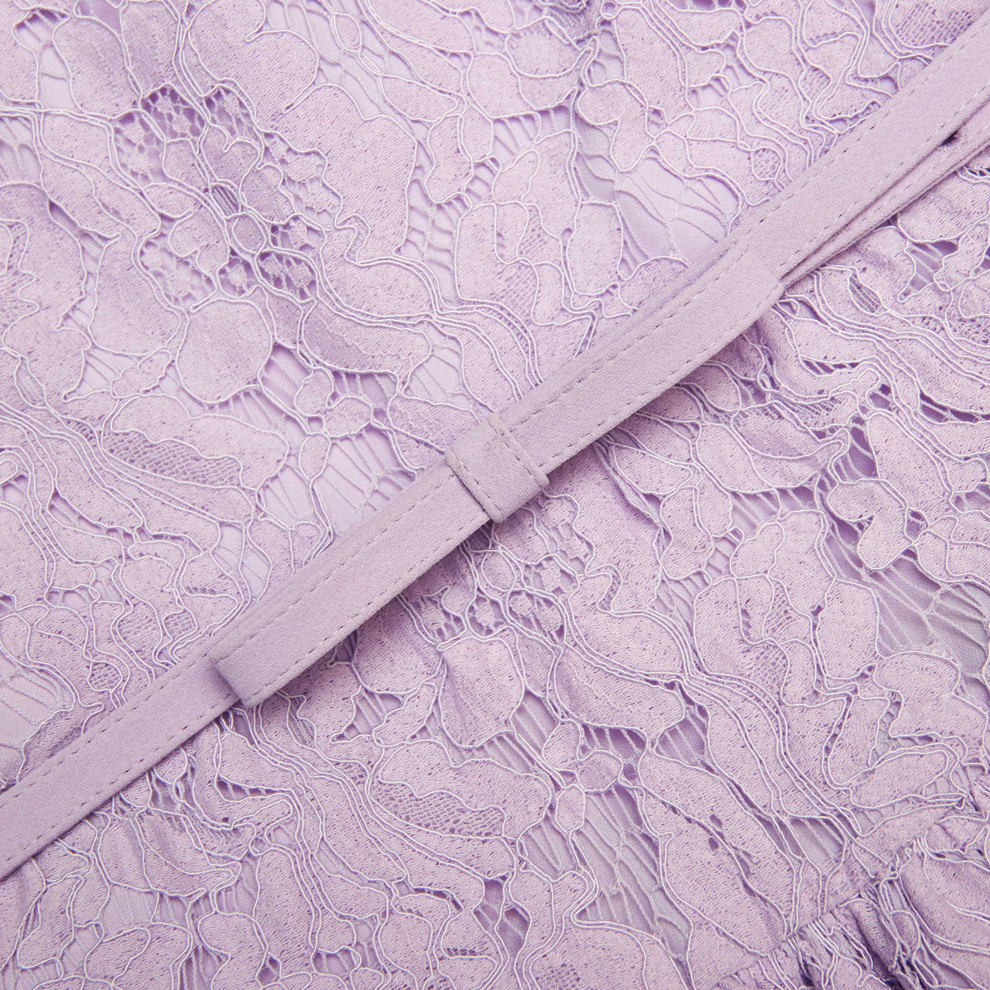 Lilac Lace Sleeveless Mini Dress