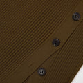 Khaki Cut Out Rib Knit Mini Dress