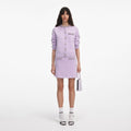 Lilac Crystal Trim Knit Skirt
