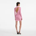 Pink Viscose Knit Mini Dress