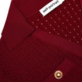 Burgundy Pointelle Knit Mini Dress