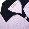 Lilac Pointelle Knit Mini Dress