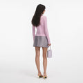 Pink Merino Wool Cardigan
