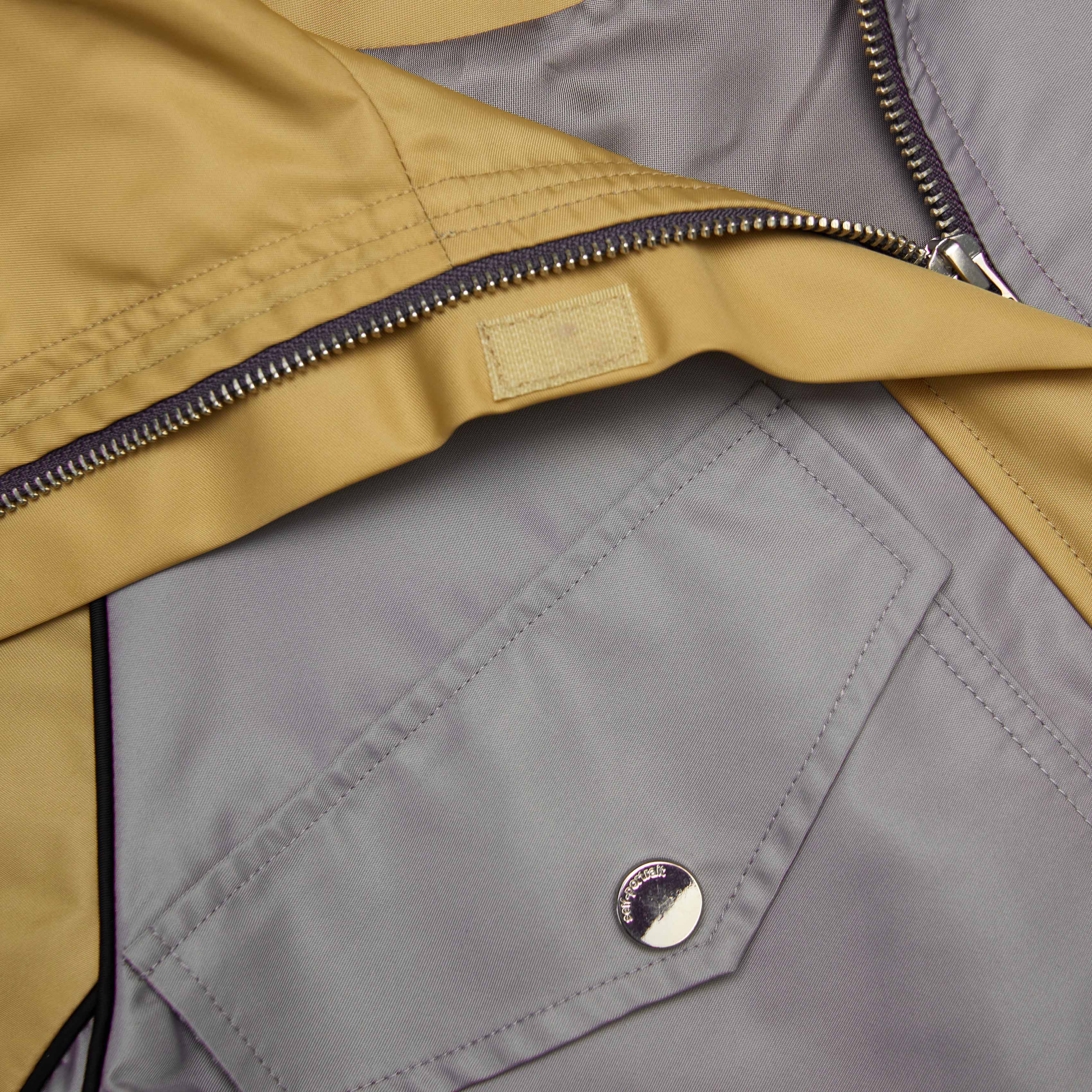 Grey Nylon Cropped Windbreaker