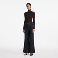 Brown Viscose Knit Top