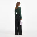 Green Viscose Knit Top