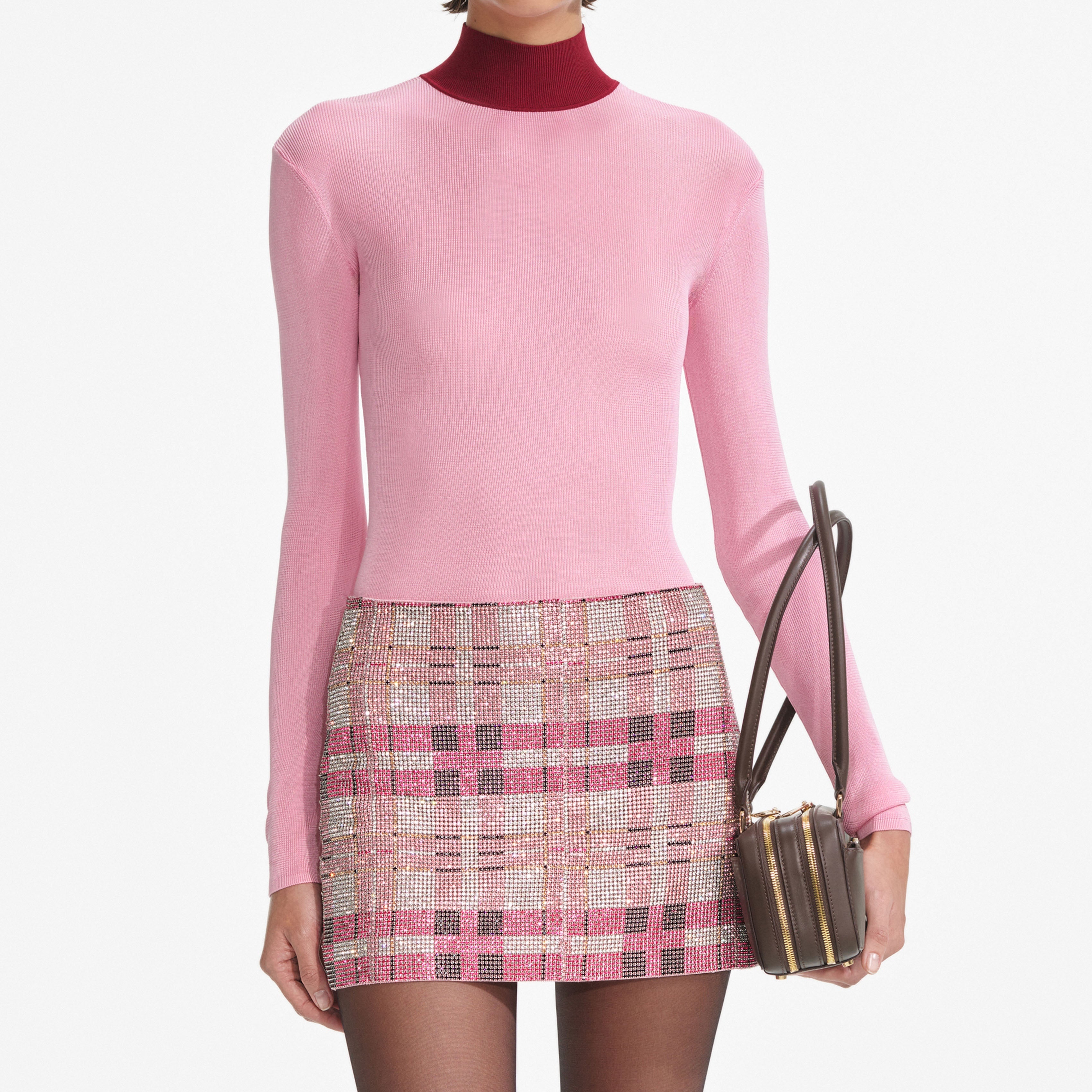Pink Viscose Knit Top