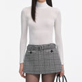White Viscose Knit Top