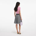 Pink Viscose Knit Short Sleeve Top
