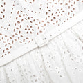 White Cotton Broderie Mini Dress