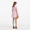 Pink Cotton Broderie Mini Dress