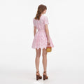 Pink Cotton Broderie Mini Dress