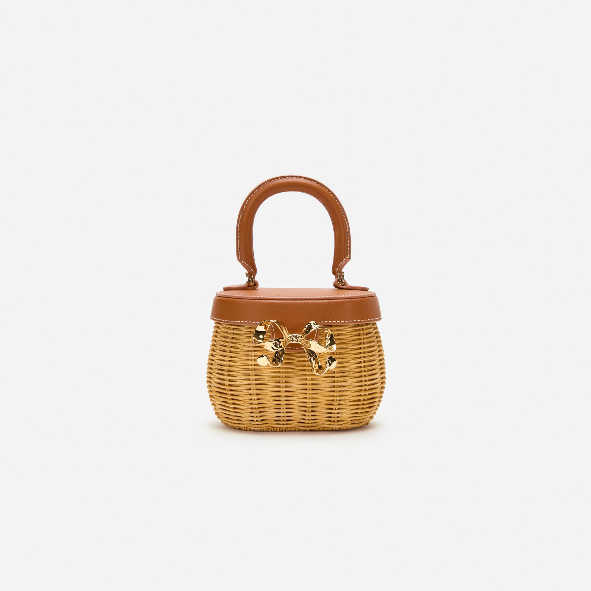 Rattan Bow Basket Bag