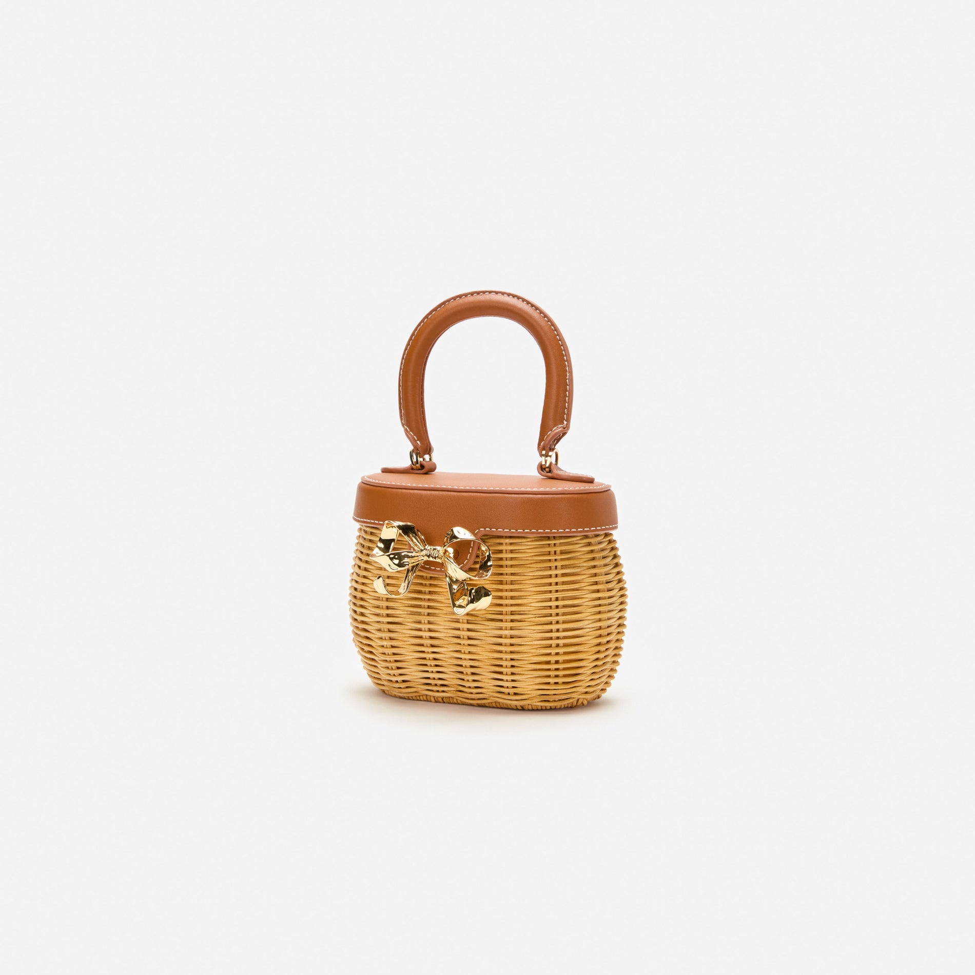 Rattan Bow Basket Bag