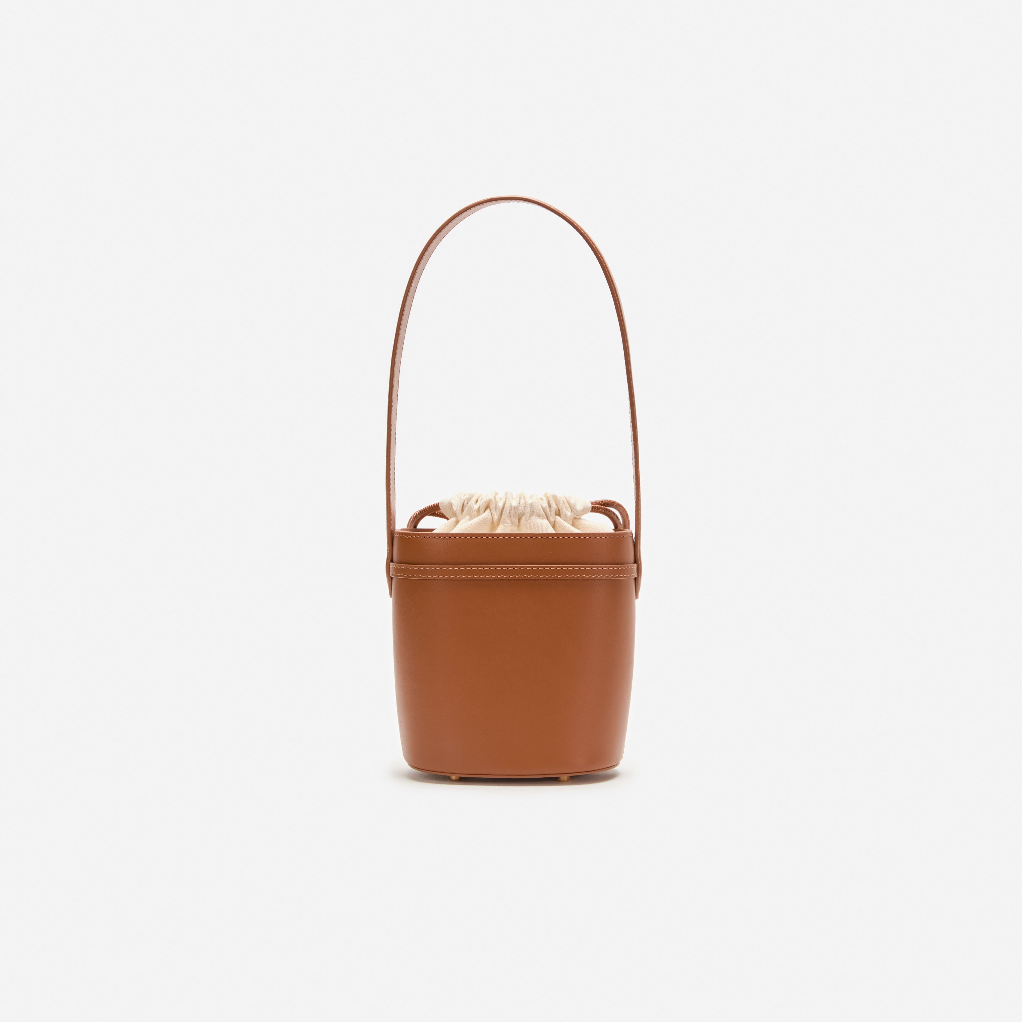 Brown Leather Shoulder Bow Bag