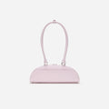 Lilac Leather Curved Charm Shoulder Bag