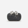 Navy Chainmail Clutch Bag