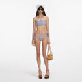 Navy Gingham Bikini Bottoms