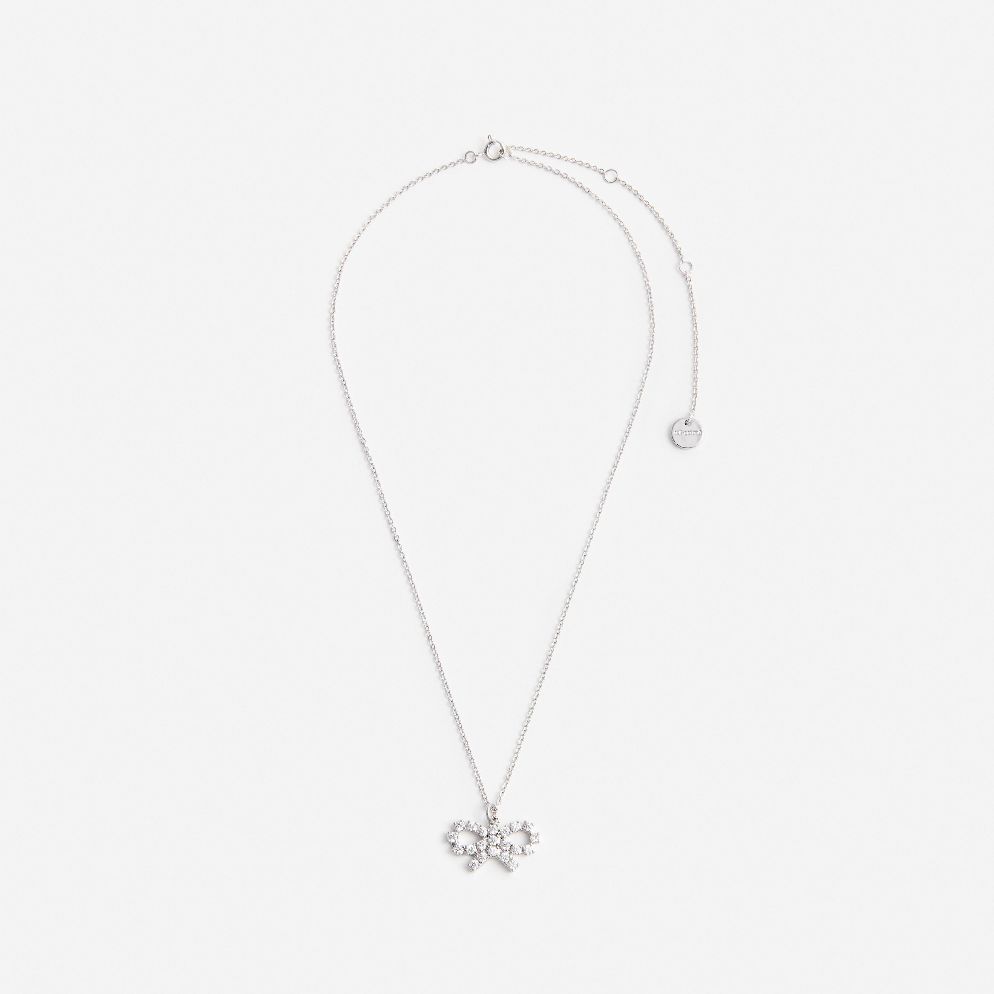 Micro Crystal Bow Necklace