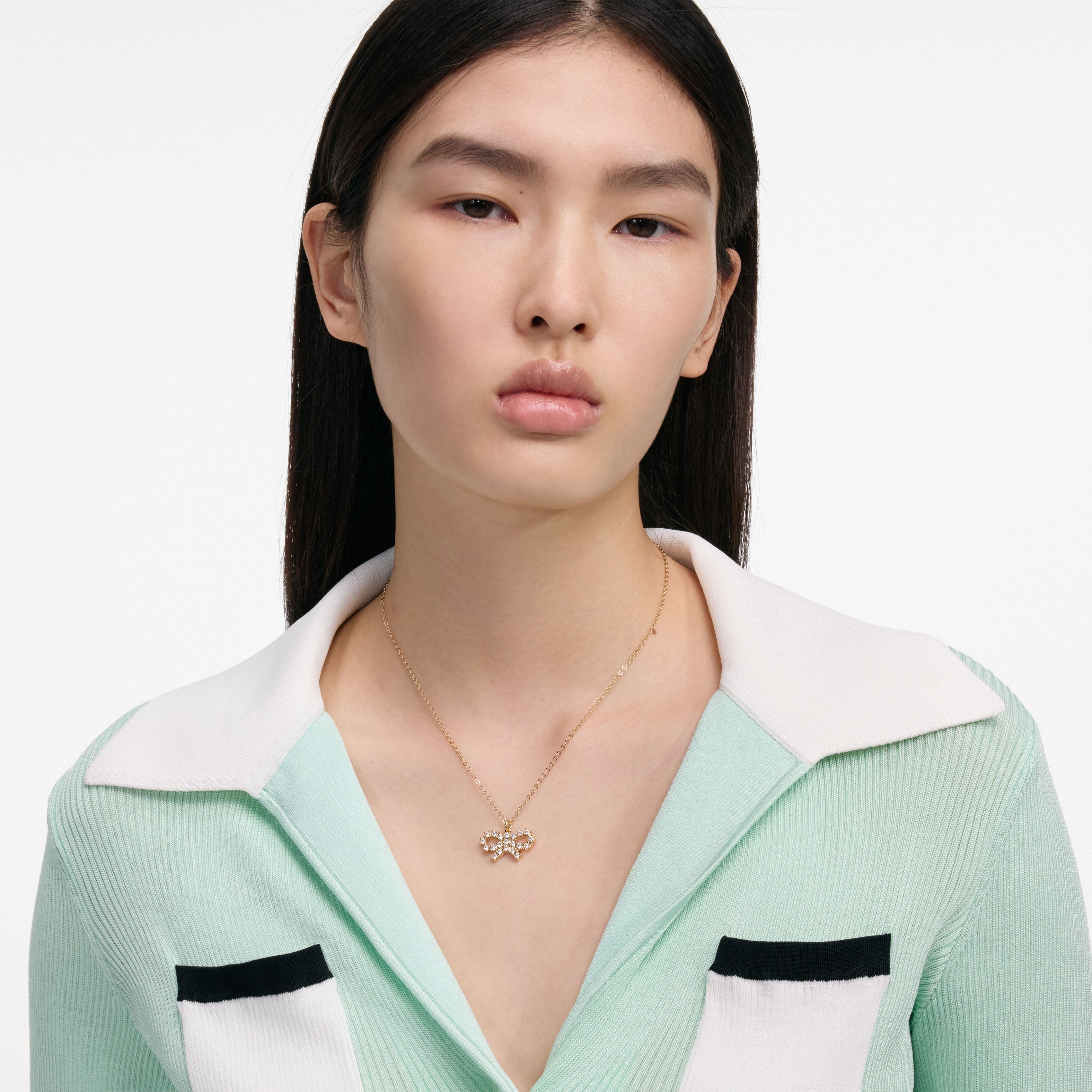 Micro Gold Bow Necklace