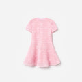 Pink Bow Crochet Knit Dress