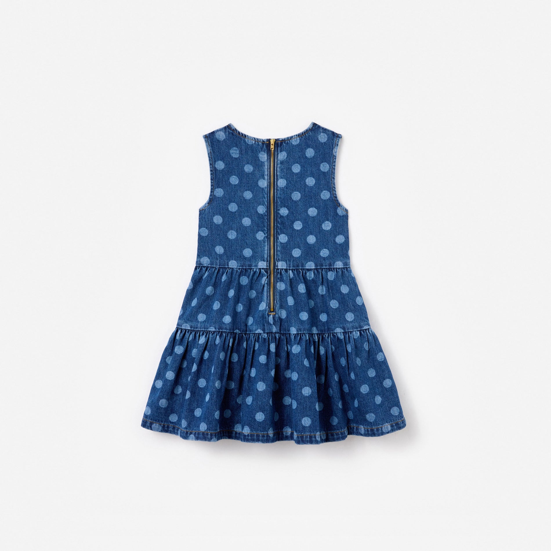 Polka Dot Denim Dress