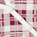 Burgundy Check Cardigan
