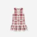 Burgundy Check Knit Dress