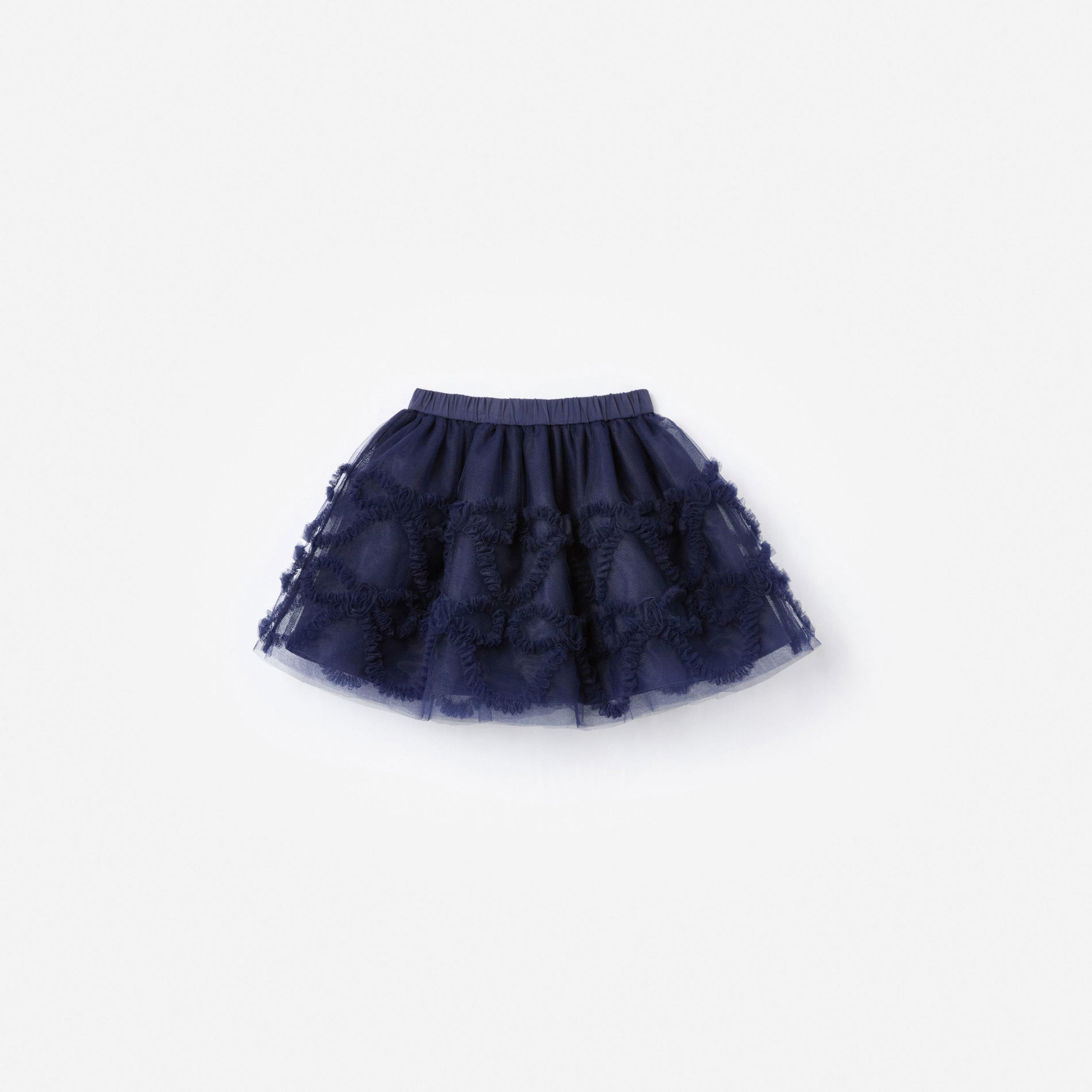 Navy Tulle Bow Skirt