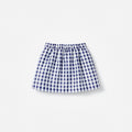Navy Gingham Taffeta Skirt