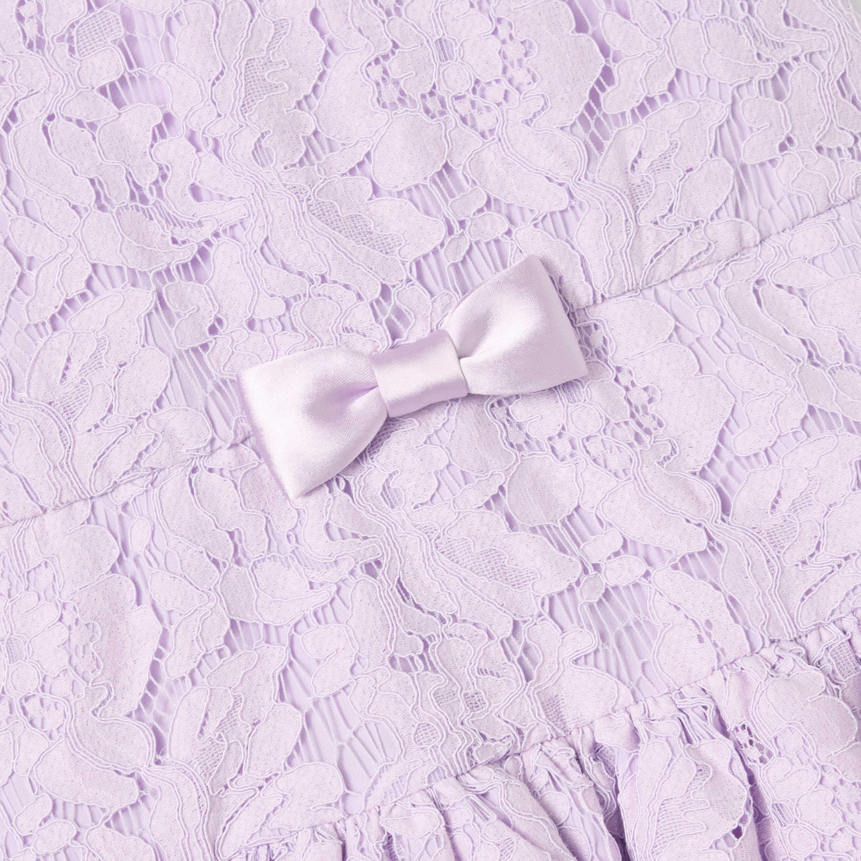 Lilac Sleeveless Lace Dress